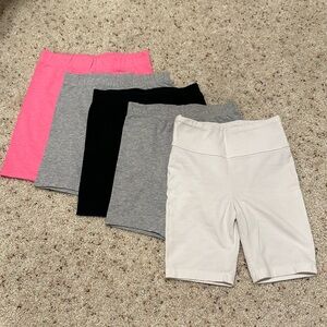 Kids' Multi-Pack Shorts - Black, Gray, Pink and White